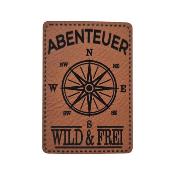 Kunstleder Label "Abenteuer Wild & Frei"